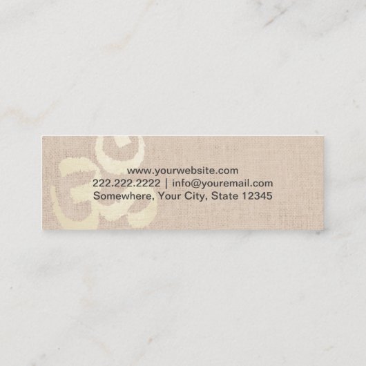 ヨガインストラクターナマステウェルネススパ スキニー名刺 (裏面)