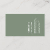 ヨガインストラクターナマステセージグリーンモダン 名刺 (正面)