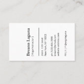 ヨガインストラクターナマステベージュミニマルモダンリスト 名刺 (裏面)