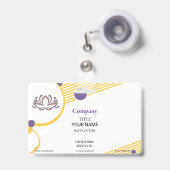 ヨガインストラクターバッジ バッジ (正面（伸縮クリップ）)