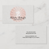 ヨガインストラクターバラ金ゴールドスパイラルロータスオム 名刺 (正面/裏面)