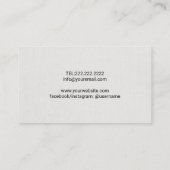 ヨガインストラクターバラ金ゴールドスパイラルロータスオム 名刺 (裏面)