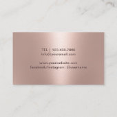 ヨガインストラクターバラ金ゴールドツリーエレガント 名刺 (裏面)