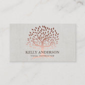 ヨガインストラクターバラ金ゴールドツリーリエレガントネン 名刺 (正面)