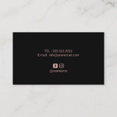 ヨガインストラクターバラ金ゴールドマンダラフラワー 名刺 (裏面)