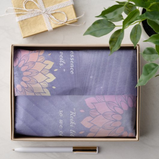 ヨガインストラクターバラ金ゴールドマンダラ引用文 薄葉紙 (ギフト)