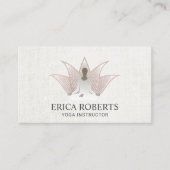 ヨガインストラクターバラ金ゴールドロータス霊気スパ 名刺 (正面)