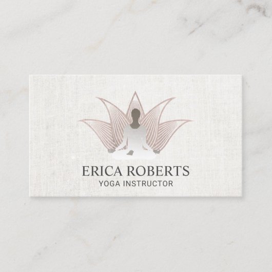 ヨガインストラクターバラ金ゴールドロータス霊気スパ 名刺 (正面)