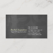 ヨガインストラクターバラ金ゴールド瞑想ポーズZEN OM 名刺 (裏面)