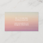 ヨガインストラクターパステルピンク&パープル 名刺 (裏面)