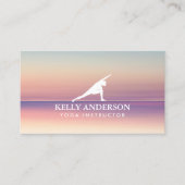 ヨガインストラクターパステルピンク&パープル 名刺 (正面)