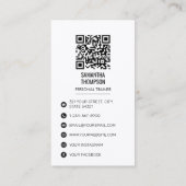 ヨガインストラクターパーソナルトレーナーフィットネス写真 名刺 (裏面)