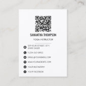 ヨガインストラクターピラティスのトレーナーフィットネス写真 名刺 (裏面)