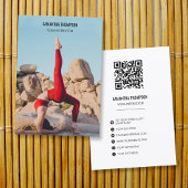 ヨガインストラクターピラティスのトレーナーフィットネス写真 名刺