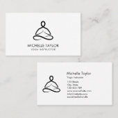 ヨガインストラクターピラティスフィットネスミニマモダンリスト 名刺 (正面/裏面)