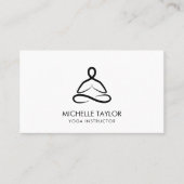 ヨガインストラクターピラティスフィットネスミニマモダンリスト 名刺 (正面)