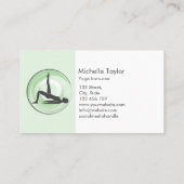 ヨガインストラクターピラティスフィットネスモダンナマステバス 名刺 (裏面)