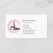 ヨガインストラクターピラティスフィットネスモダンナマステバス 名刺 (裏面)