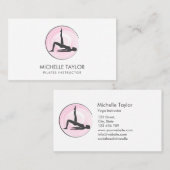 ヨガインストラクターピラティスフィットネスモダンナマステバス 名刺 (正面/裏面)