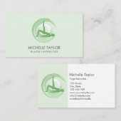 ヨガインストラクターピラティスフィットネスモダンナマステバス 名刺 (正面/裏面)