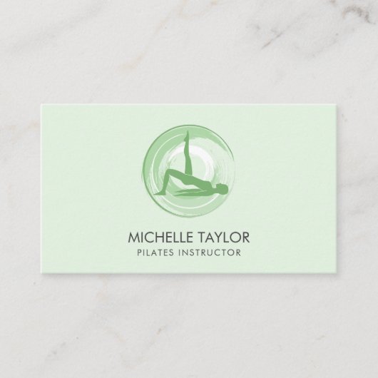 ヨガインストラクターピラティスフィットネスモダンナマステバス 名刺 (正面)