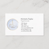 ヨガインストラクターピラティスフィットネスモダンフィットネスバス 名刺 (裏面)