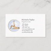 ヨガインストラクターピラティスフィットネスモダンフィットネスバス 名刺 (裏面)