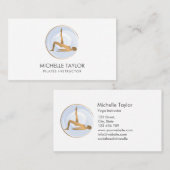 ヨガインストラクターピラティスフィットネスモダンフィットネスバス 名刺 (正面/裏面)