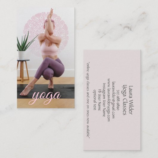 ヨガインストラクターフォト名刺 名刺 (正面/裏面)