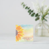 ヨガインストラクターフローラ水彩 スクエア名刺 (スタンド正面)