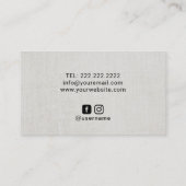 ヨガインストラクターブラックロータスストライプ金ゴールドエレガント 名刺 (裏面)