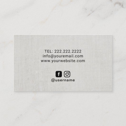 ヨガインストラクターブラックロータスストライプ金ゴールドエレガント 名刺 (裏面)