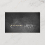 ヨガインストラクターブラック&金ゴールド瞑想禅シンボル 名刺 (裏面)