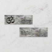 ヨガインストラクタープロフェッショナルOMシンボル スキニー名刺 (正面/裏面)