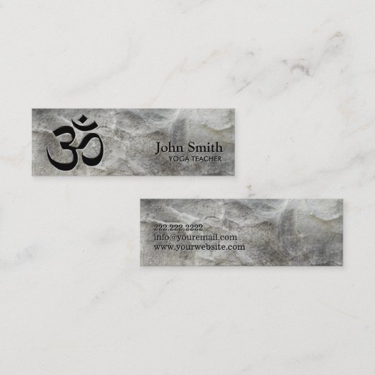 ヨガインストラクタープロフェッショナルOMシンボル スキニー名刺 (正面/裏面)