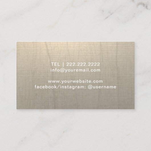 ヨガインストラクターホワイトロータスロゴヴィンテージ 名刺 (裏面)