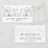 ヨガインストラクターポーズプラクティスジムアサナ 名刺 (正面/裏面)