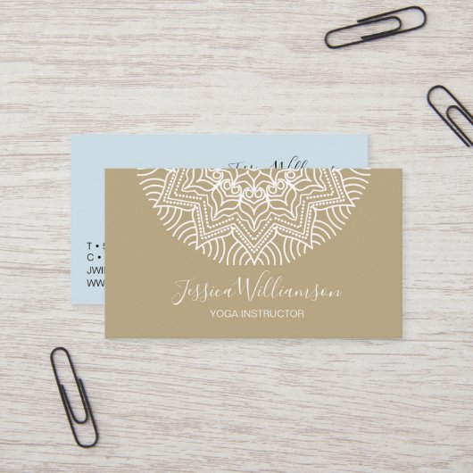 ヨガインストラクターマンダラアーストーン 名刺 (正面/裏面インサイチュ)
