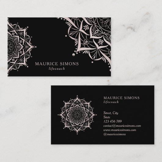 ヨガインストラクターマンダラヨガライフコーチゼン 名刺 (正面/裏面)