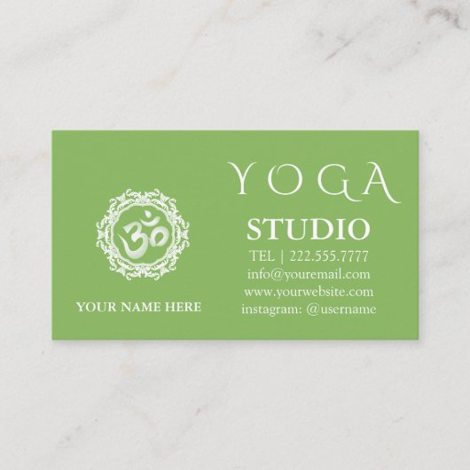 ヨガインストラクターマンダラヴィンテージ 名刺 (正面)