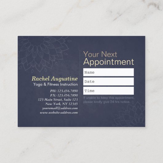 ヨガインストラクターマンダラ10クラスパス ロイヤリティカード (裏面)