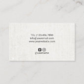 ヨガインストラクターミニマリストグリーンツエレガントリー 名刺 (裏面)