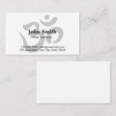 ヨガインストラクターミニマルOMシンボルプレーン 名刺 (正面/裏面)