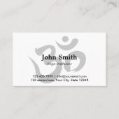 ヨガインストラクターミニマルOMシンボルプレーン 名刺 (正面)