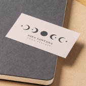 ヨガインストラクタームーンフェイズ赤面ピンク 名刺