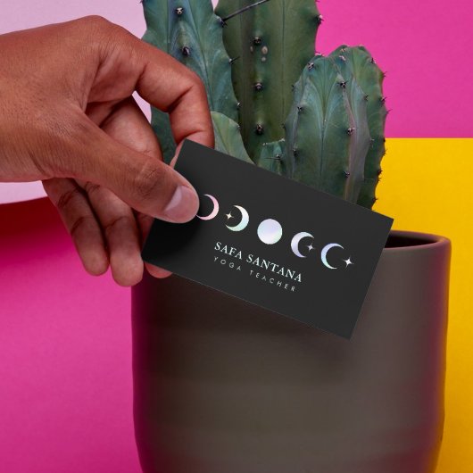 ヨガインストラクタームーン相ホログラフィック 名刺