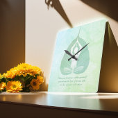 ヨガインストラクターメディテーションポーズボディリーフ引用文  スクエア壁時計