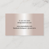 ヨガインストラクターモダンバラ金ゴールドティール(緑がかった色)曼荼羅 名刺 (裏面)