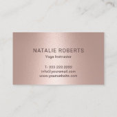 ヨガインストラクターモダンバラ金ゴールドロータスロゴ 名刺 (裏面)