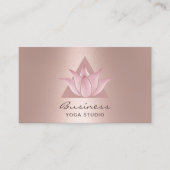 ヨガインストラクターモダンバラ金ゴールドロータスロゴ 名刺 (正面)
